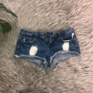 Distressed Jean Shorts